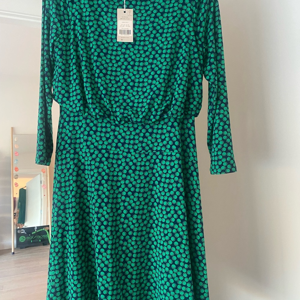 - Boden flare dress.